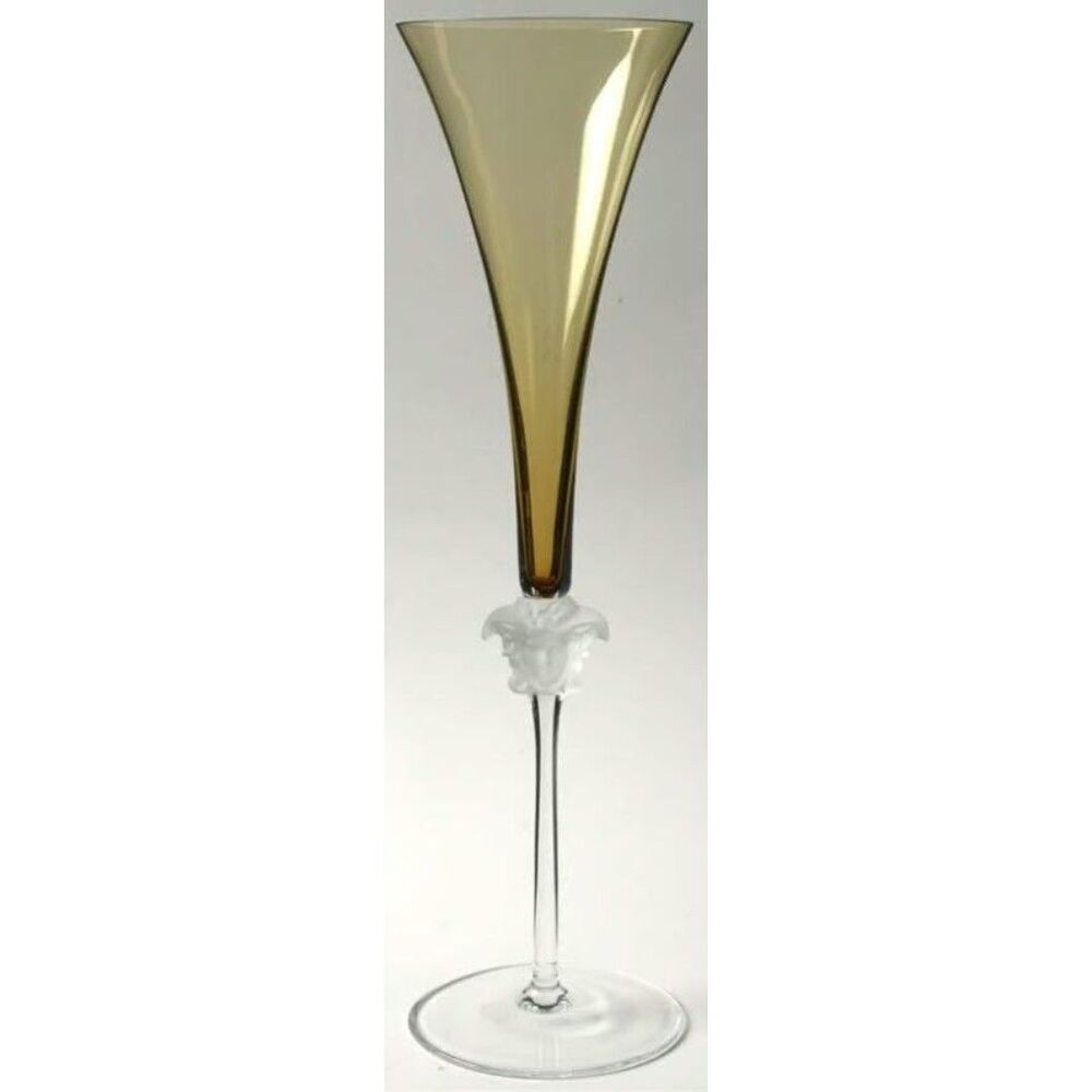 VERSACE Rosenthal Medusa Lumiere Gold Champagne Flute Unique!